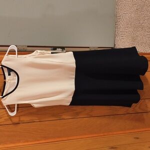 Ralph Lauren Elegant Black and Cream Sleeveless Dress